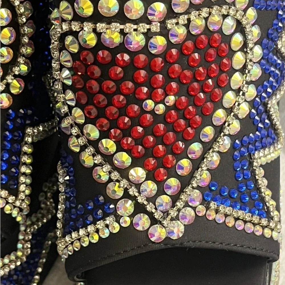 Azalea Wang Black and Multicolor Embellished Heels - Picture 8 of 10